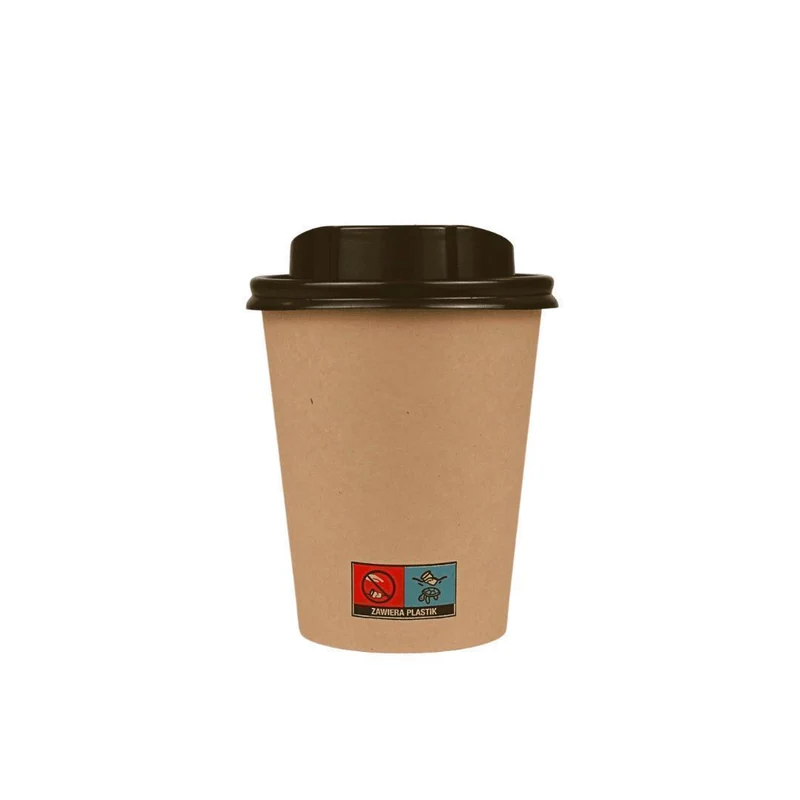 Einweg Kaffeebecher 200ml / 8oz Braun