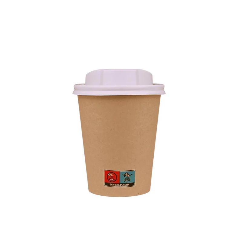 Einweg Kaffeebecher 200ml / 8oz Braun