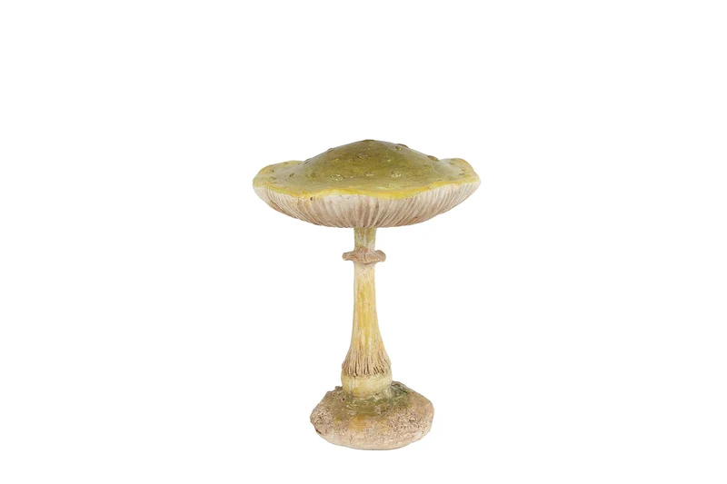 Sculptuur "Mushroom" groen polystone 8x8x10,5cm