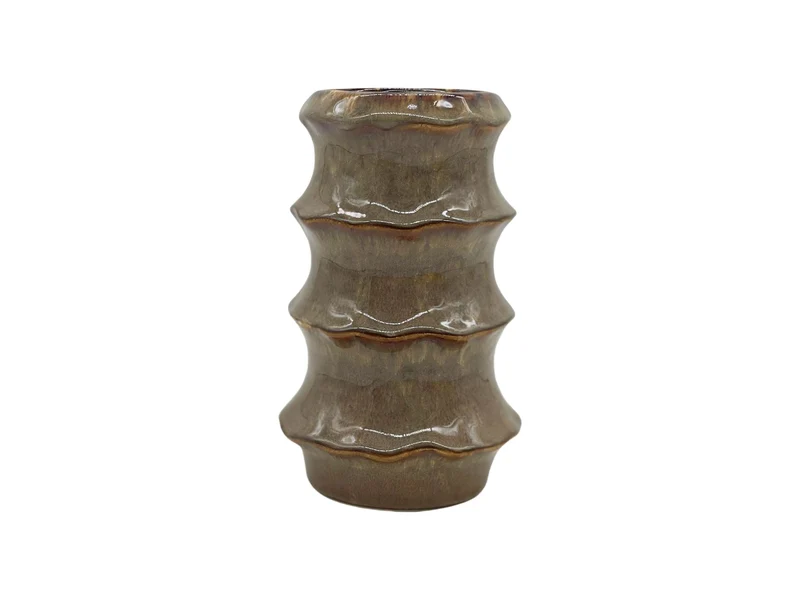 vase ceramic 'Yves' D13x20.2H brown