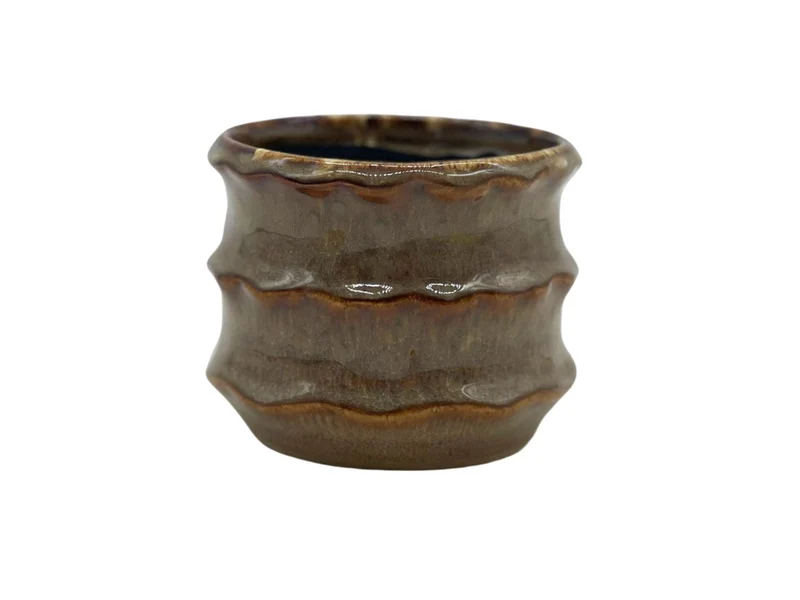 Pot ceramic 'Yves' D11.1x9H brown