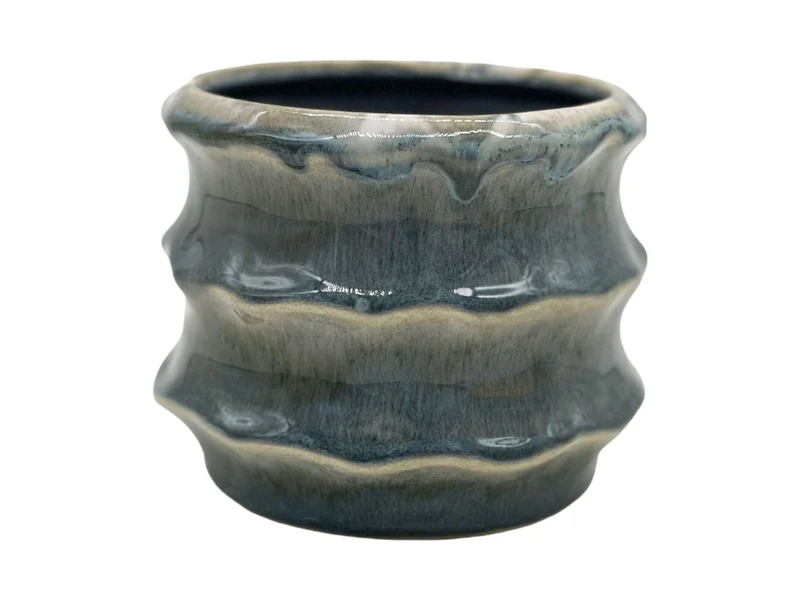 Pot ceramic 'Yves' D14.8x12H green