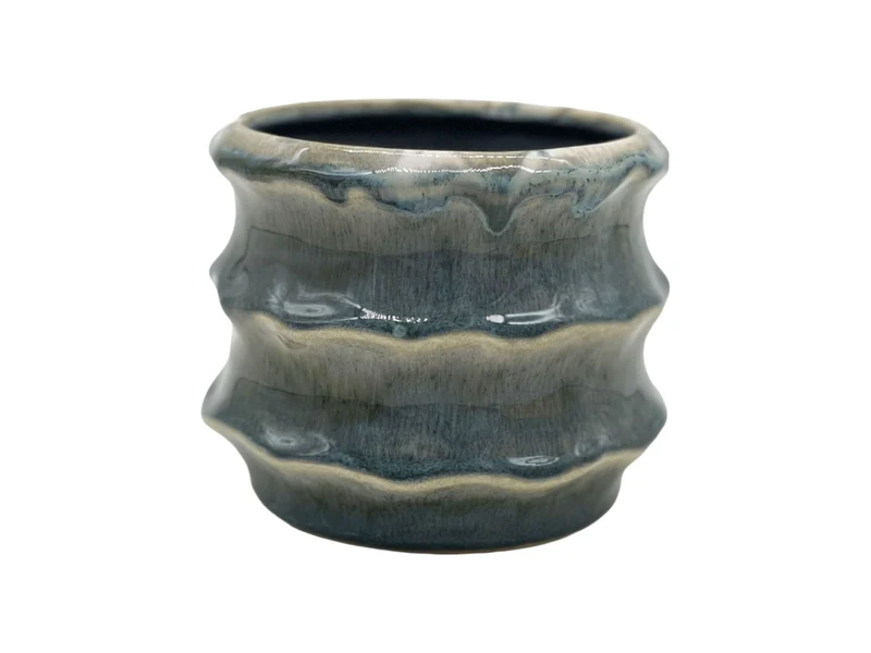 Pot ceramic 'Yves' D13x10.4H green