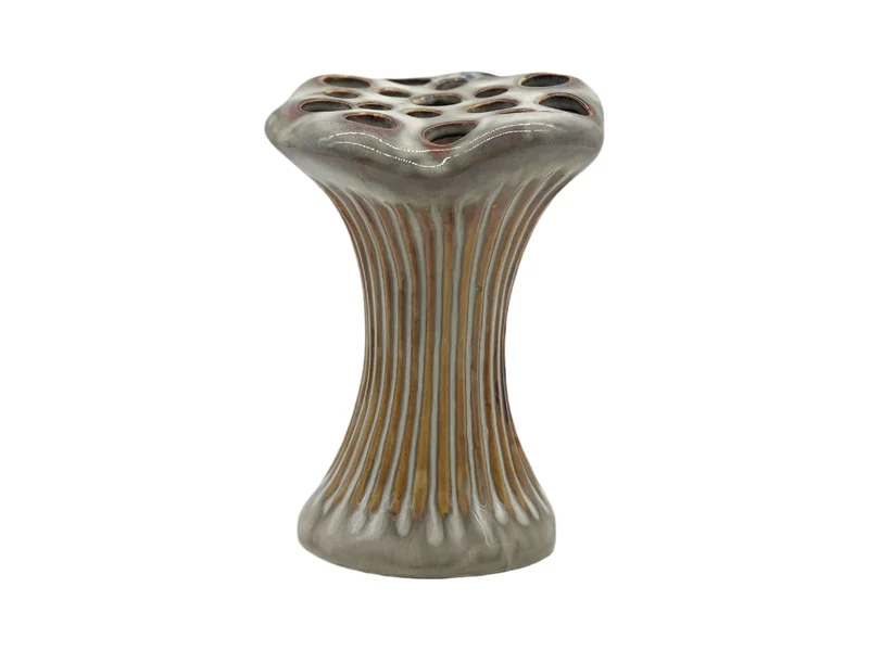 vase ceramic 'Loto' D12.6x18H green