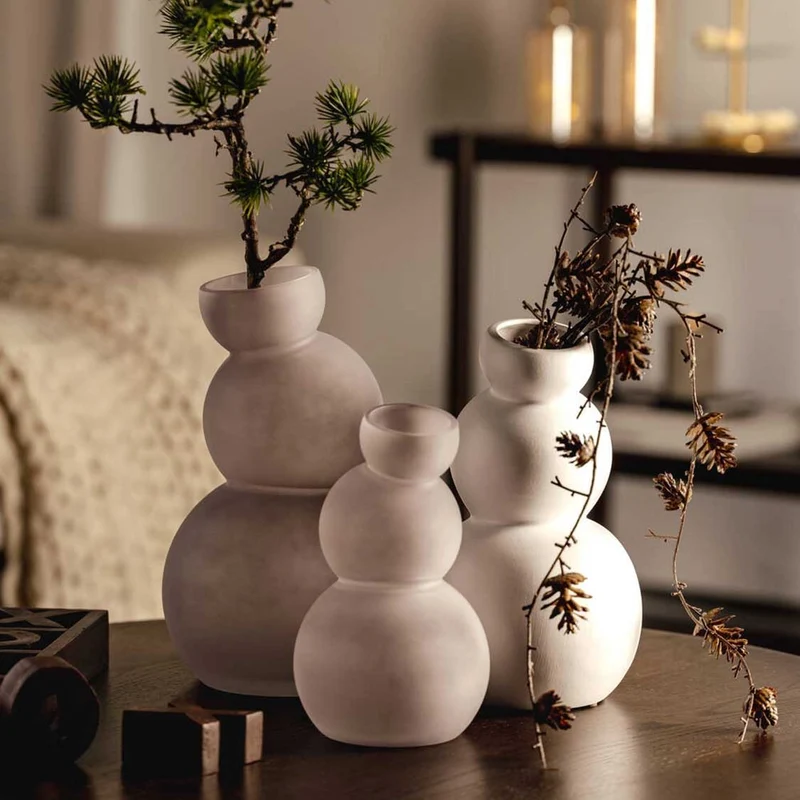 Keramikvase SILENZIO 26 cm weiß