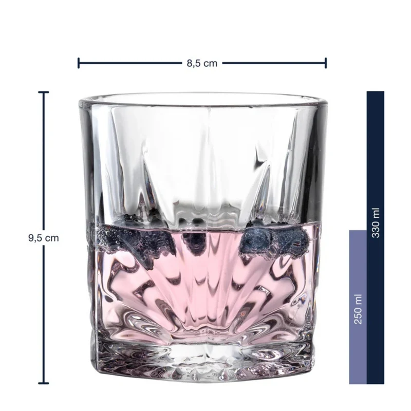 Whiskybecher DOF CAPRI 330 ml 2er-Set mit 8 Kühlsteinen