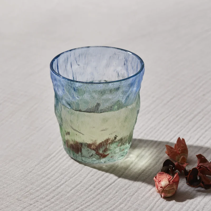 Karaca Gletscherwasser Glas, Blau Grün, 287 ml