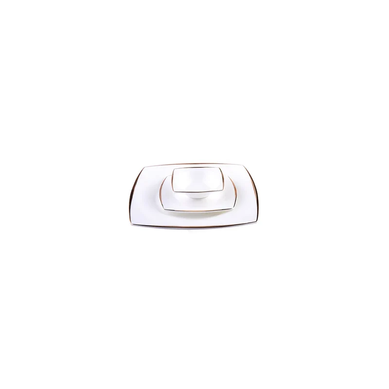 Karaca Fine Pearl Agate für 6 Personen Perle Quadrat Frühstücksset und Servierschalen, 26 Teilig