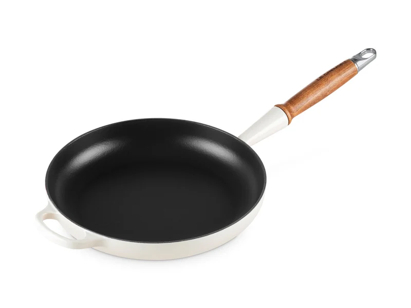 Le Creuset Brat- und Servierpfanne Signature mit Holzgriff meringue 26cm