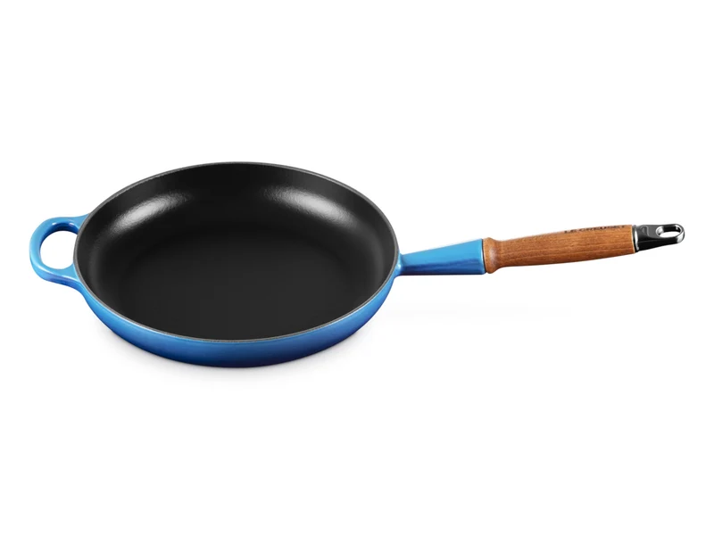Le Creuset Brat- und Servierpfanne Signature mit Holzgriff azure 26cm
