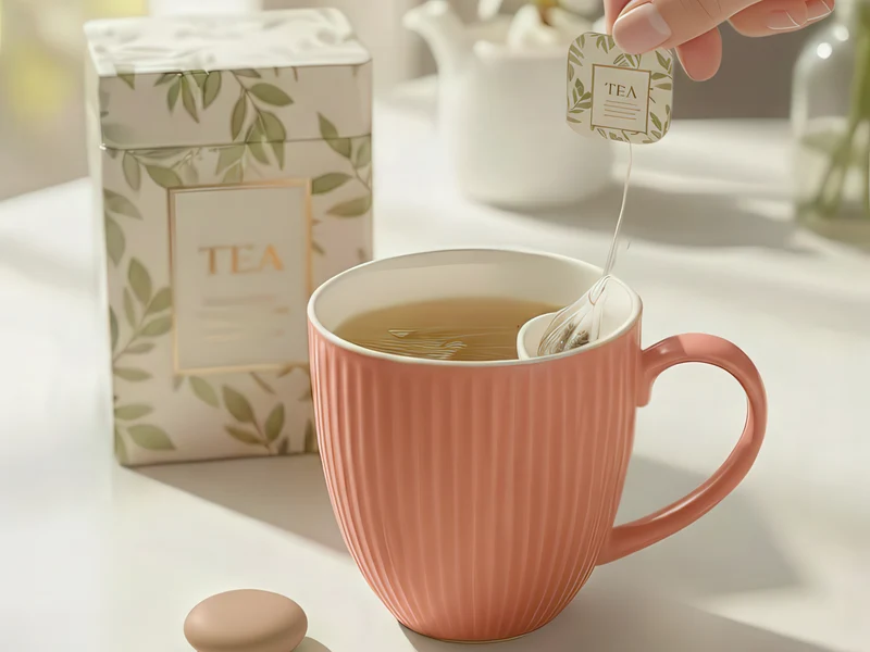 Cangoo Cup® Embossed Rose Teebecher mit Beutelablage 0,33l