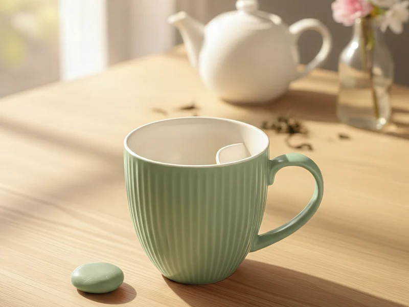 Cangoo Cup® Embossed Green Teebecher mit Beutelablage 0,33l