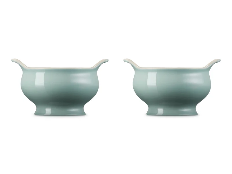 Le Creuset Suppenterrine Tradition sea salt 0,6l 2er Set