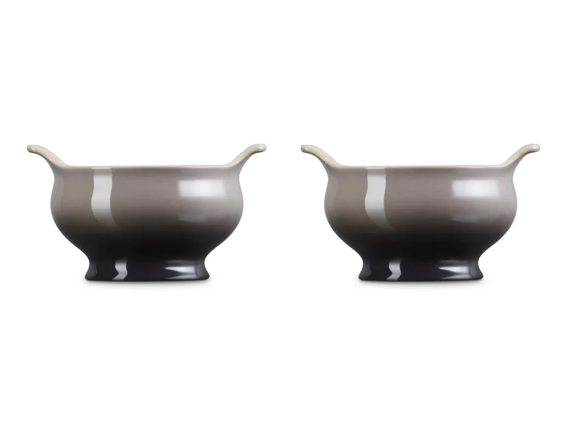 Le Creuset Suppenterrine Tradition flint 0,6l 2er Set