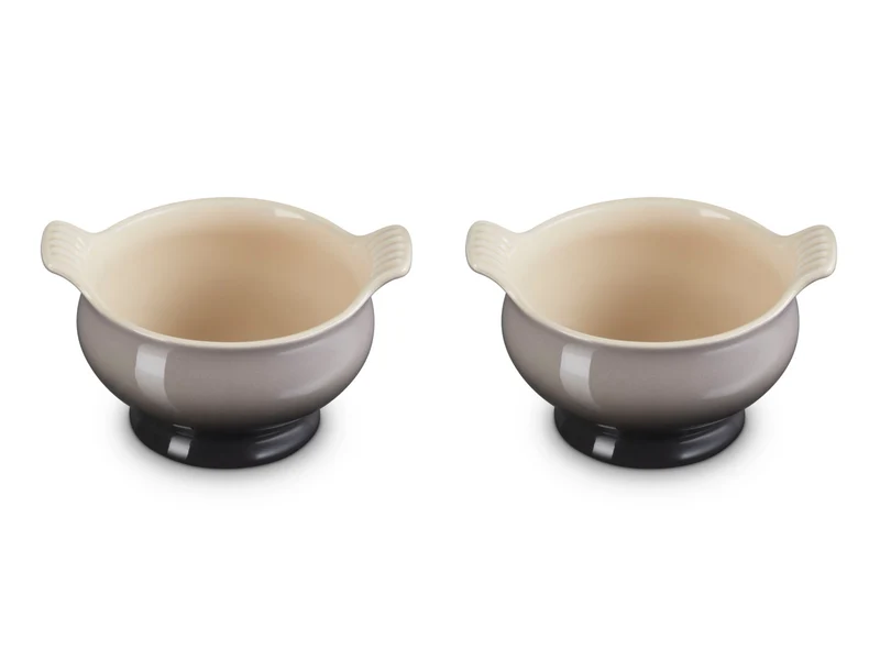 Le Creuset Suppenterrine Tradition flint 0,6l 2er Set