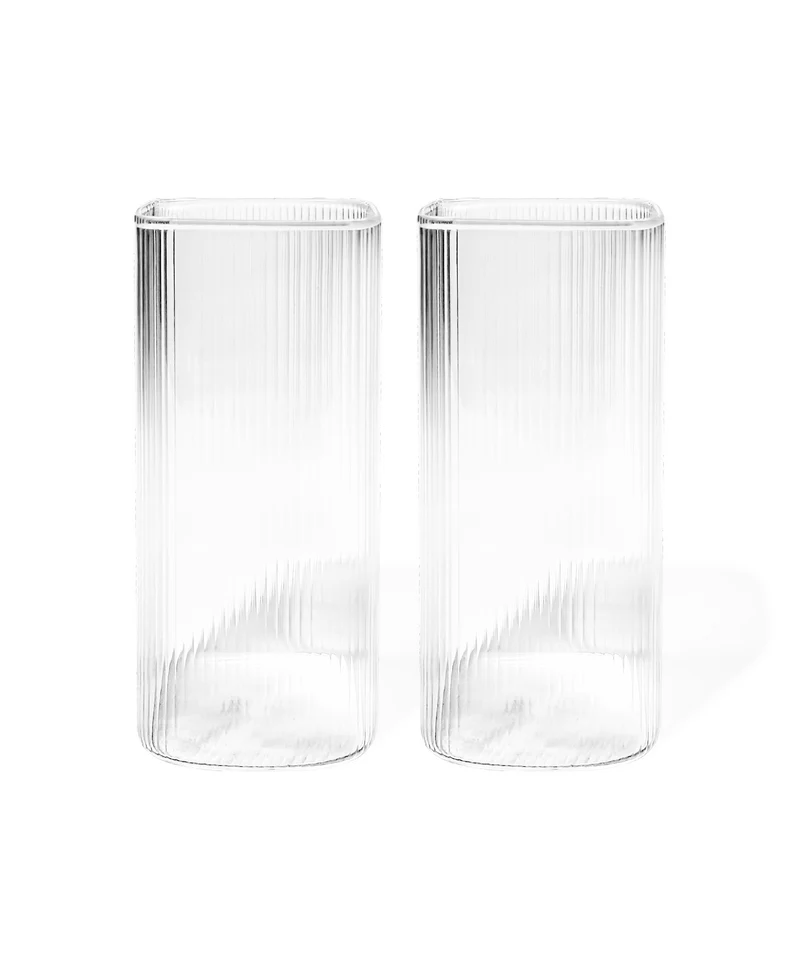 Geriffeltes Glas im eckigen Design | Kuba