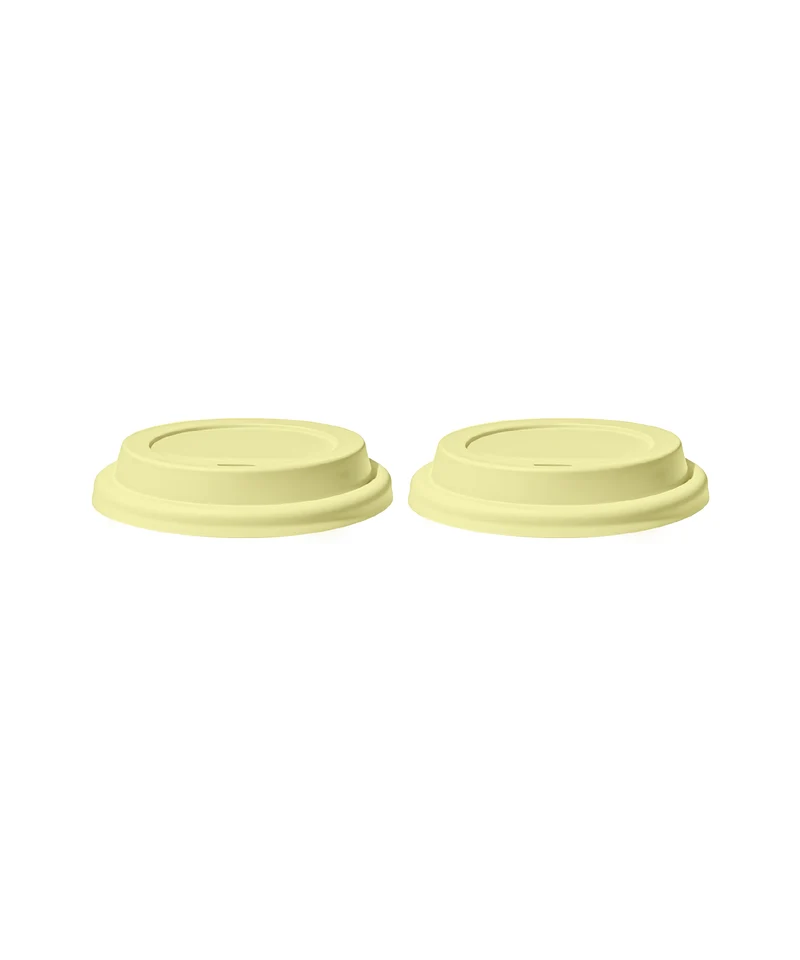 To-Go Becher Silikon-Deckel im 2er Set Butter Lemon | Brooklyn