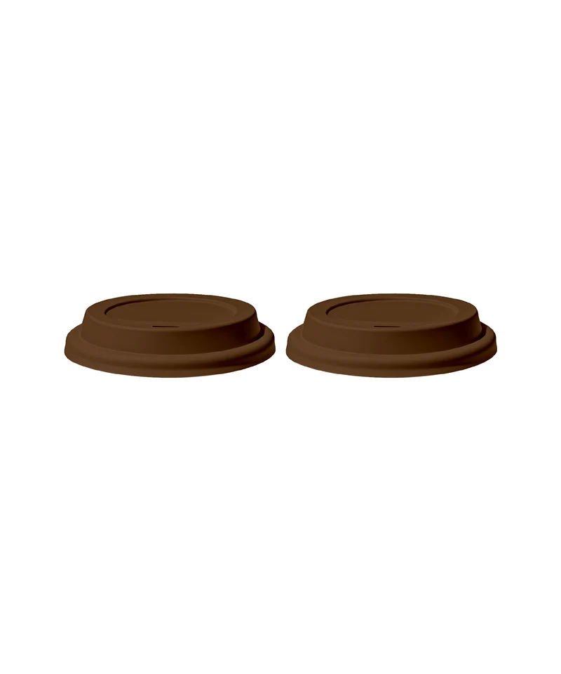 To-Go Becher Silikon-Deckel im 2er Set Braun | Brooklyn