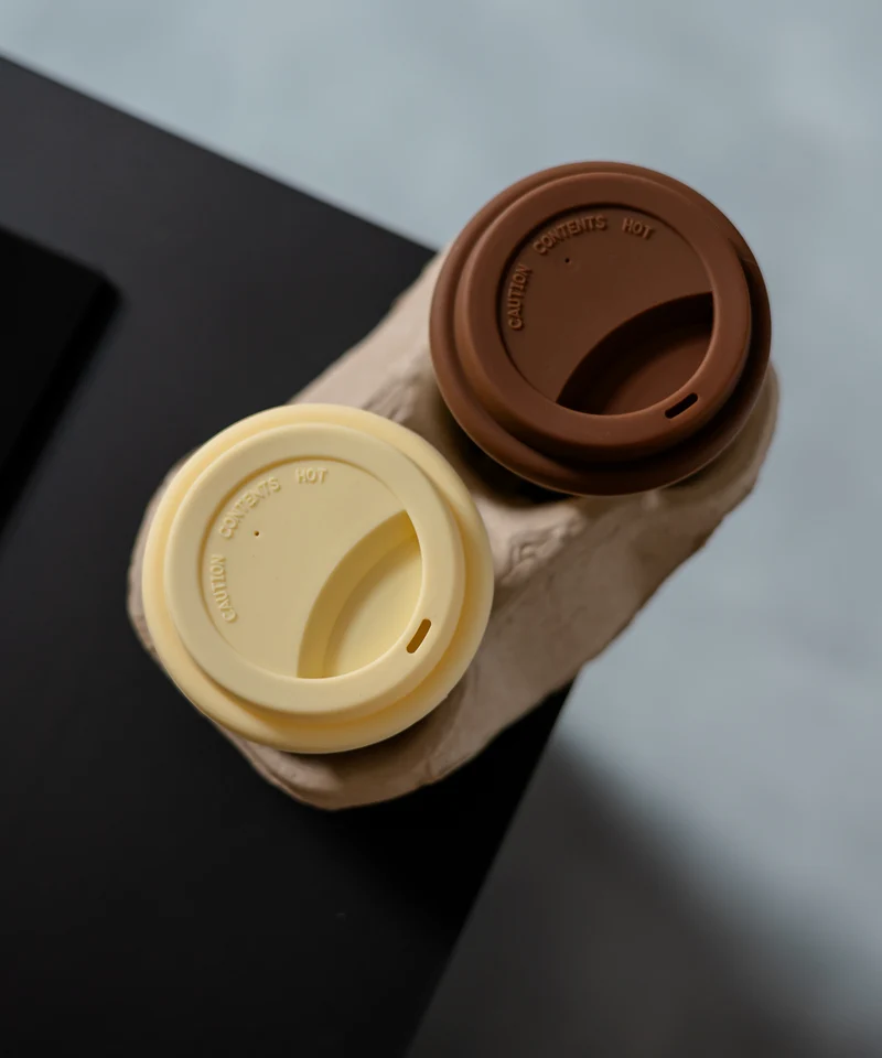 To-Go Becher Silikon-Deckel im 2er Set Braun | Brooklyn