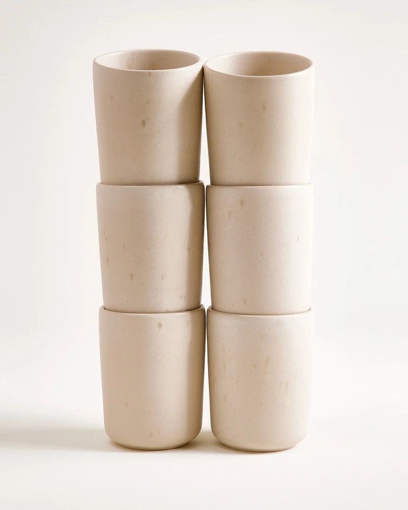 Sintra Becher groß sand 6er-Set
