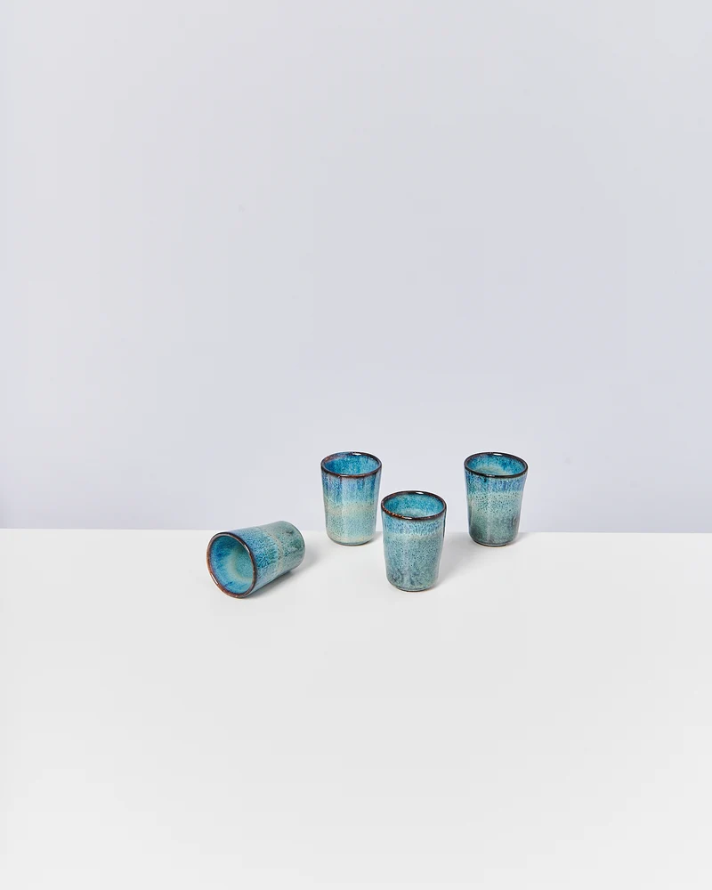 Madeira Espressobecher grünblau 4er-Set