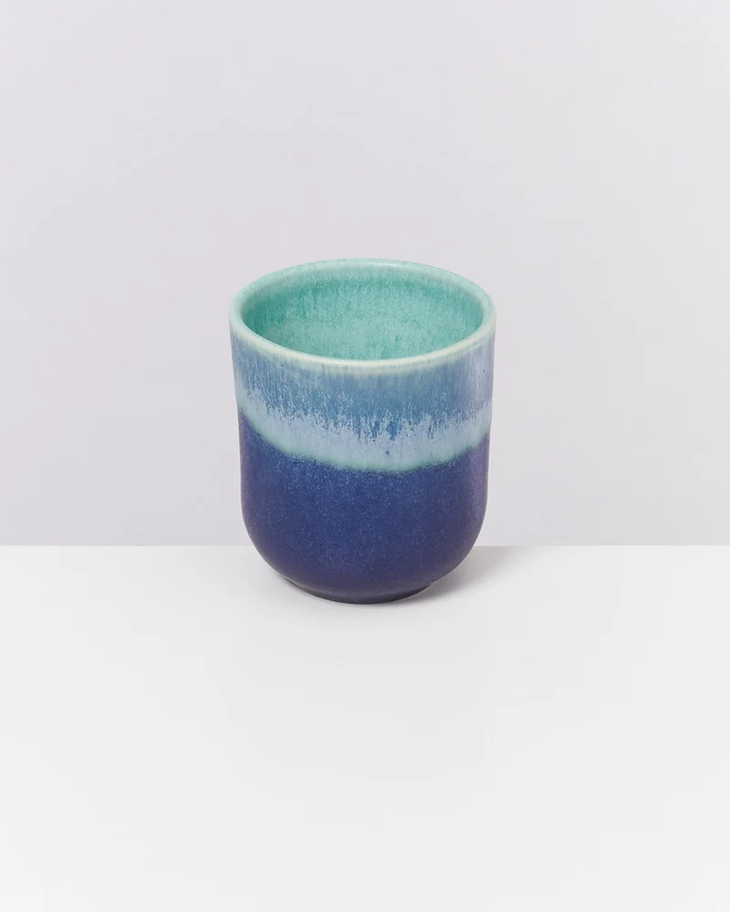Copa Alto Becher klein türkis dunkelblau 4er-Set