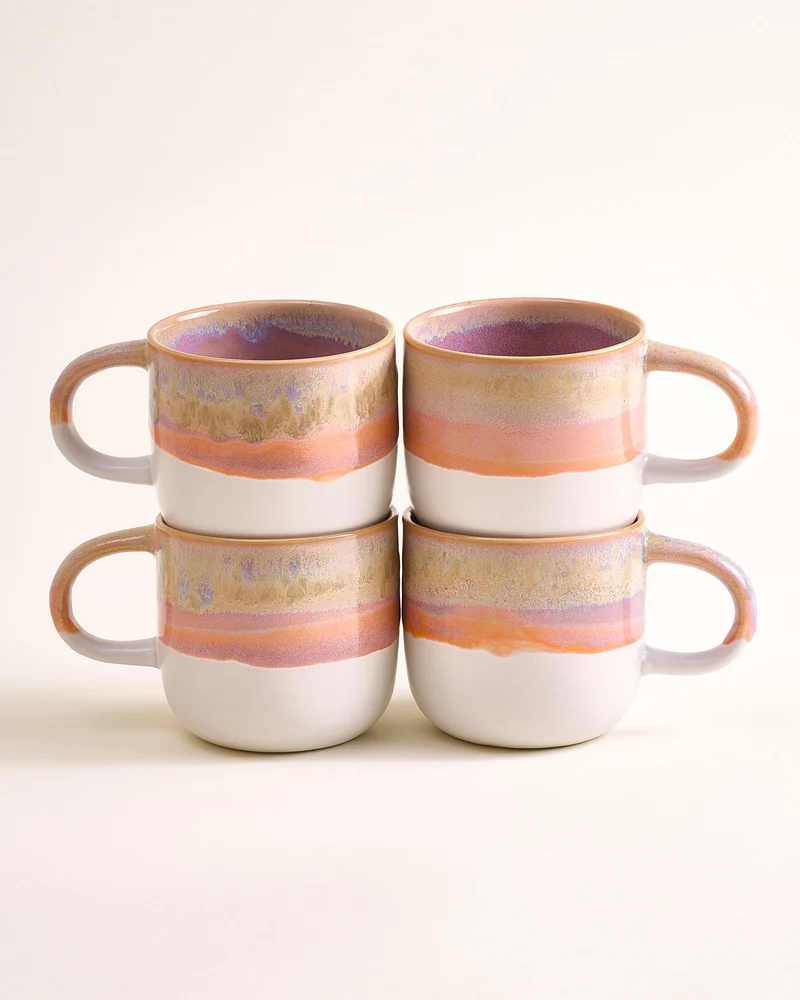 Coimbra Tasse groß lila orange