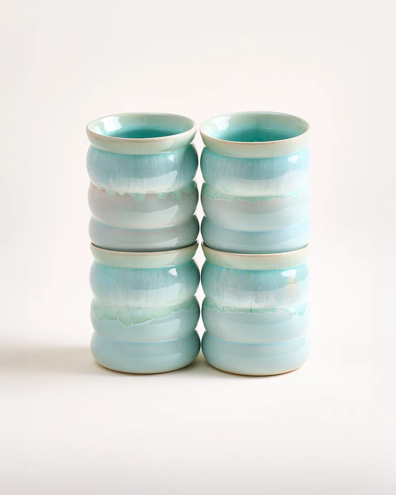 Bica Becher groß bubble mint 4er-Set