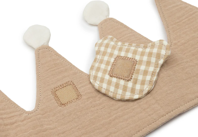 Jollein Kinder Geburtstagskrone mit Zahlen 1-4 (Musselin Beige)