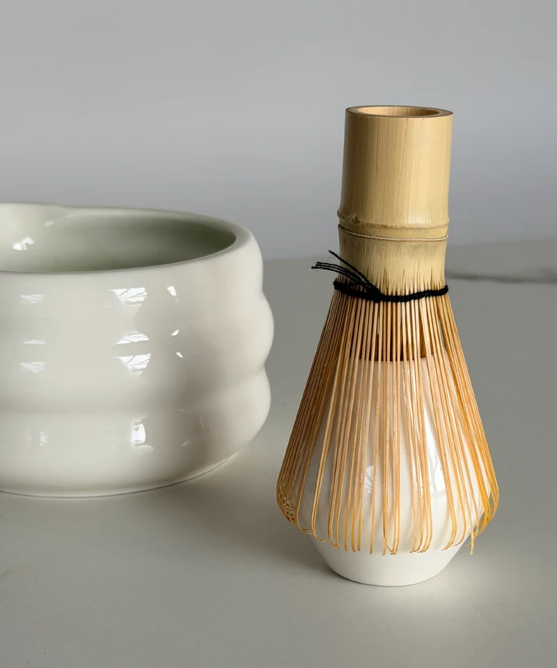 Matcha Komplett-Set mit zwei Keramik Becher | Akio