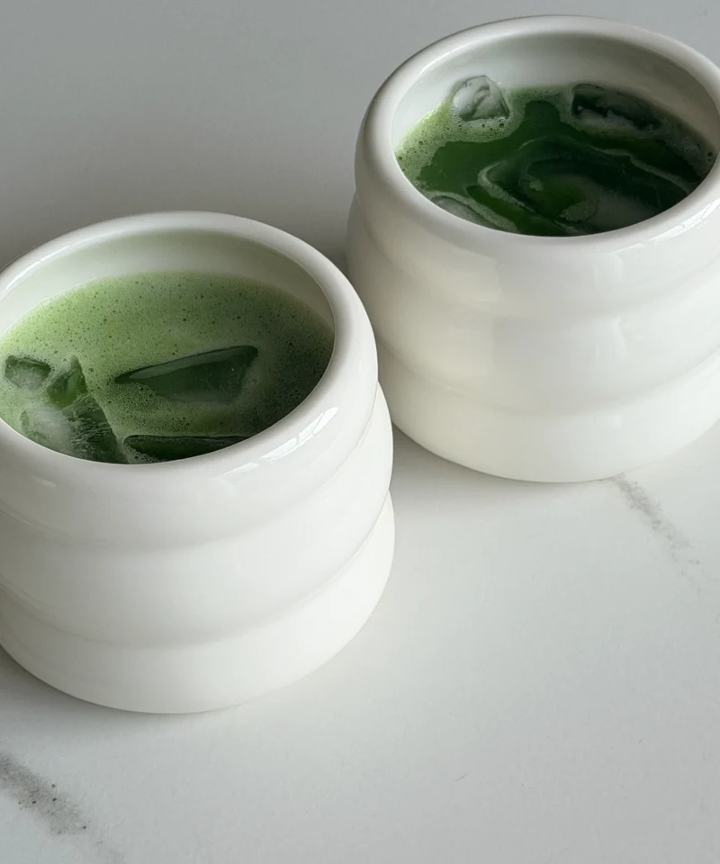 Matcha Komplett-Set mit zwei Keramik Becher | Akio
