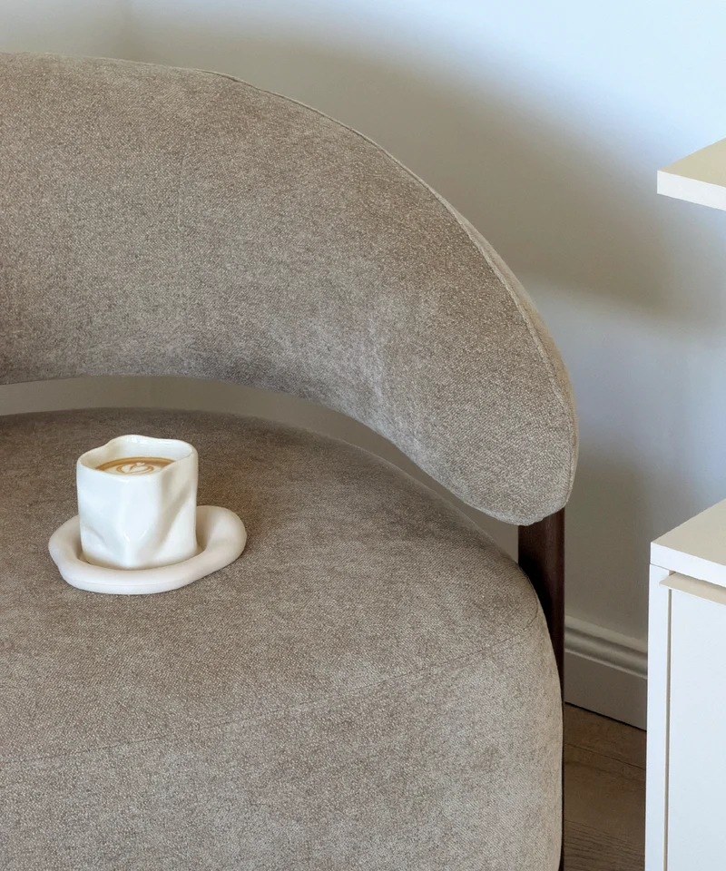 Silikon Untersetzer im organischen Design Beige | Elou