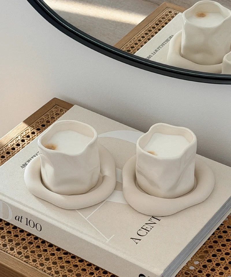 Silikon Untersetzer im organischen Design Beige | Elou