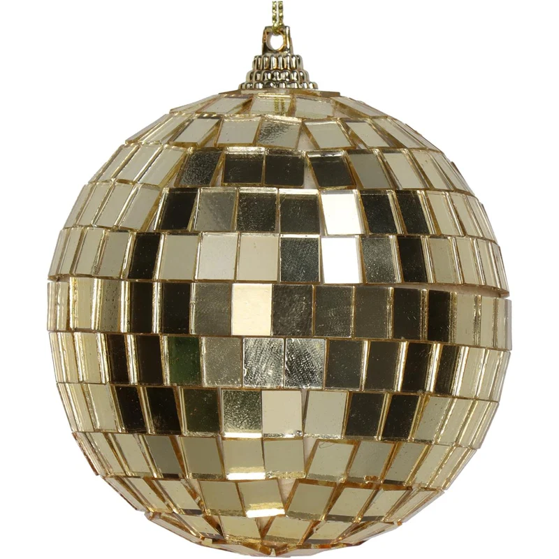 Ornament Diskokugel Gold 8x8x8cm