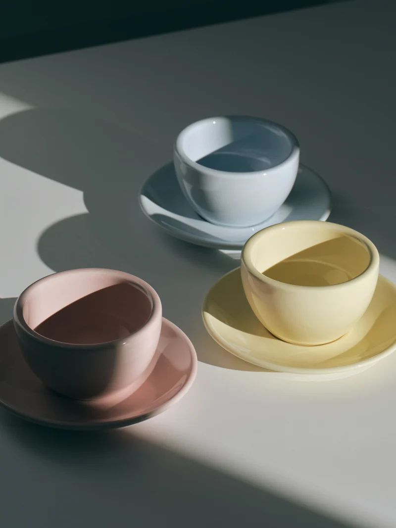 Cappuccino, baby blue, set of 2