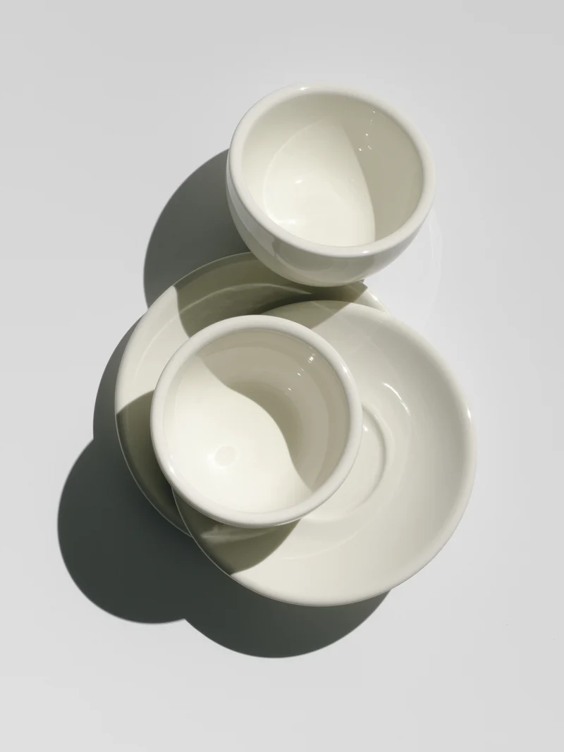 Cappuccino, creamwhite, set of 2