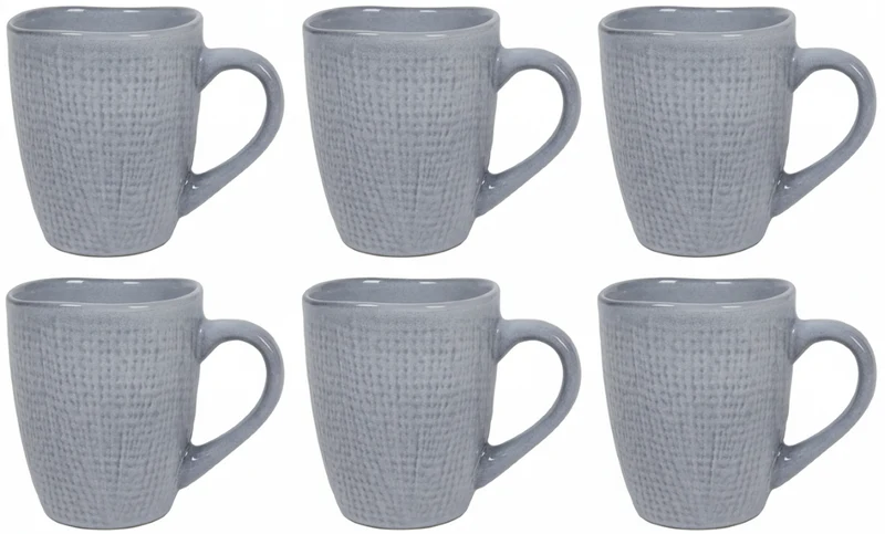 Cookinglife Kaffeetassen Linen Grey 340 ml – 6 Stück