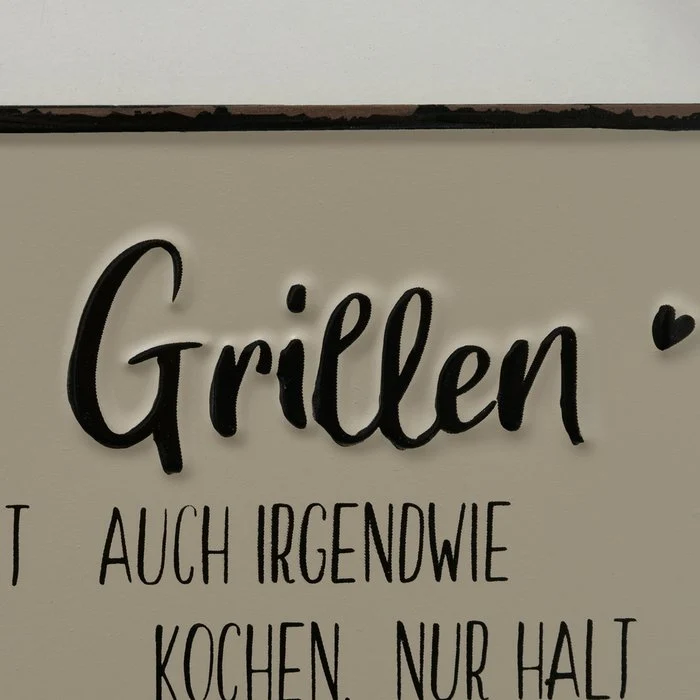 Schild Grillen
