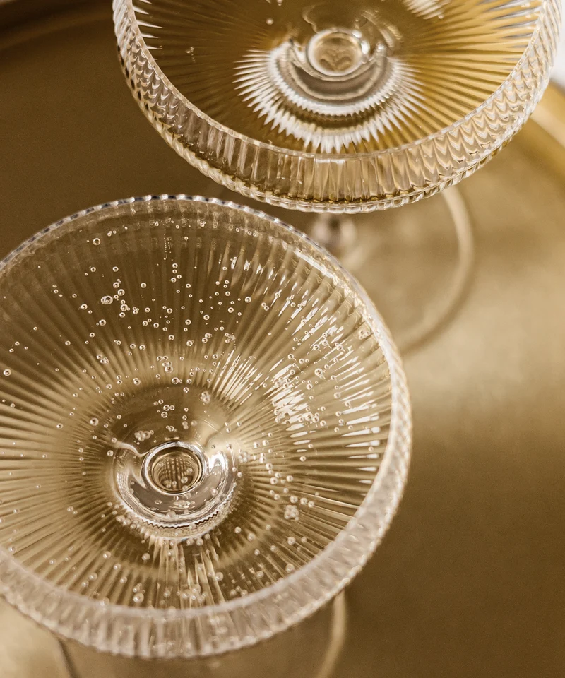 Geriffeltes Champagnerglas | Paris