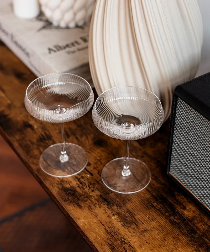 Geriffeltes Champagnerglas | Paris