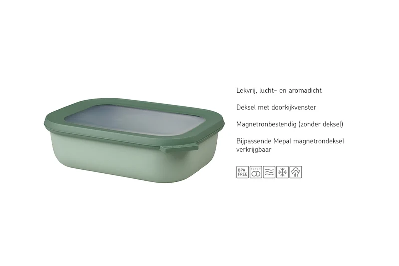 Mepal Vorratsdosen Cirqula Nordic Black Rechteckig 3-teilig - 750 ml + 1,5 Liter + 3 Liter
