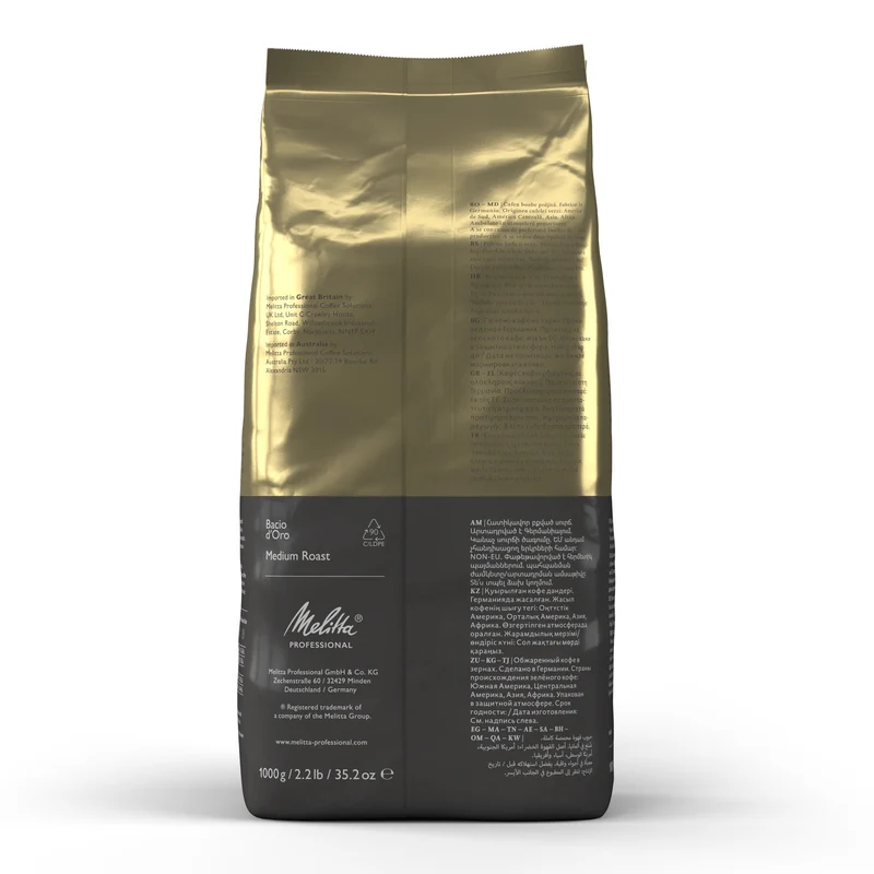 Melitta Kaffeebohnen / Espressobohnen Bacio d'Oro - Medium Roast - 1 kg