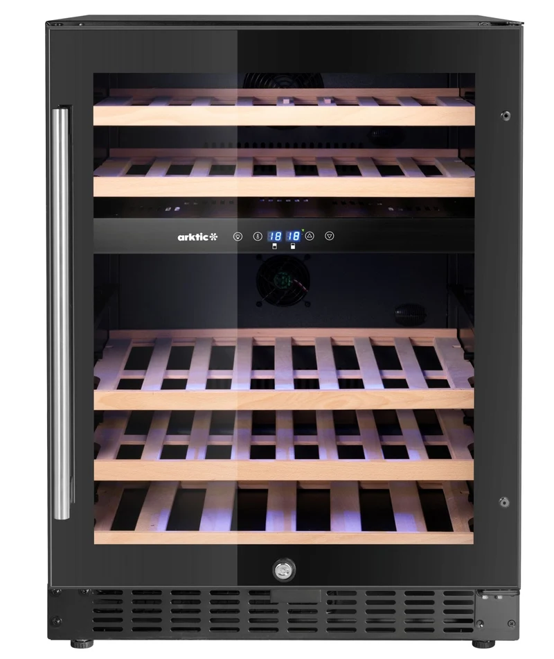 Arktic Weinkühlschrank / Weinklimaschrank für 46 Flaschen - 2 Zonen