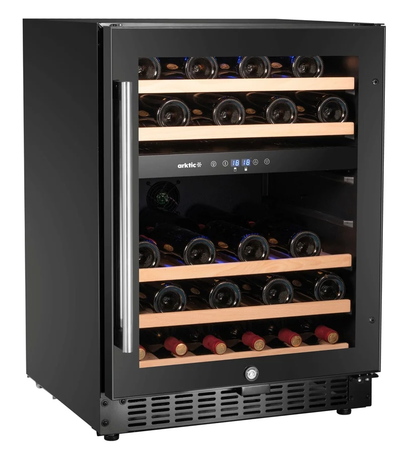 Arktic Weinkühlschrank / Weinklimaschrank für 46 Flaschen - 2 Zonen