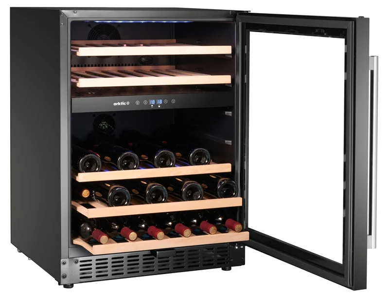 Arktic Weinkühlschrank / Weinklimaschrank für 46 Flaschen - 2 Zonen