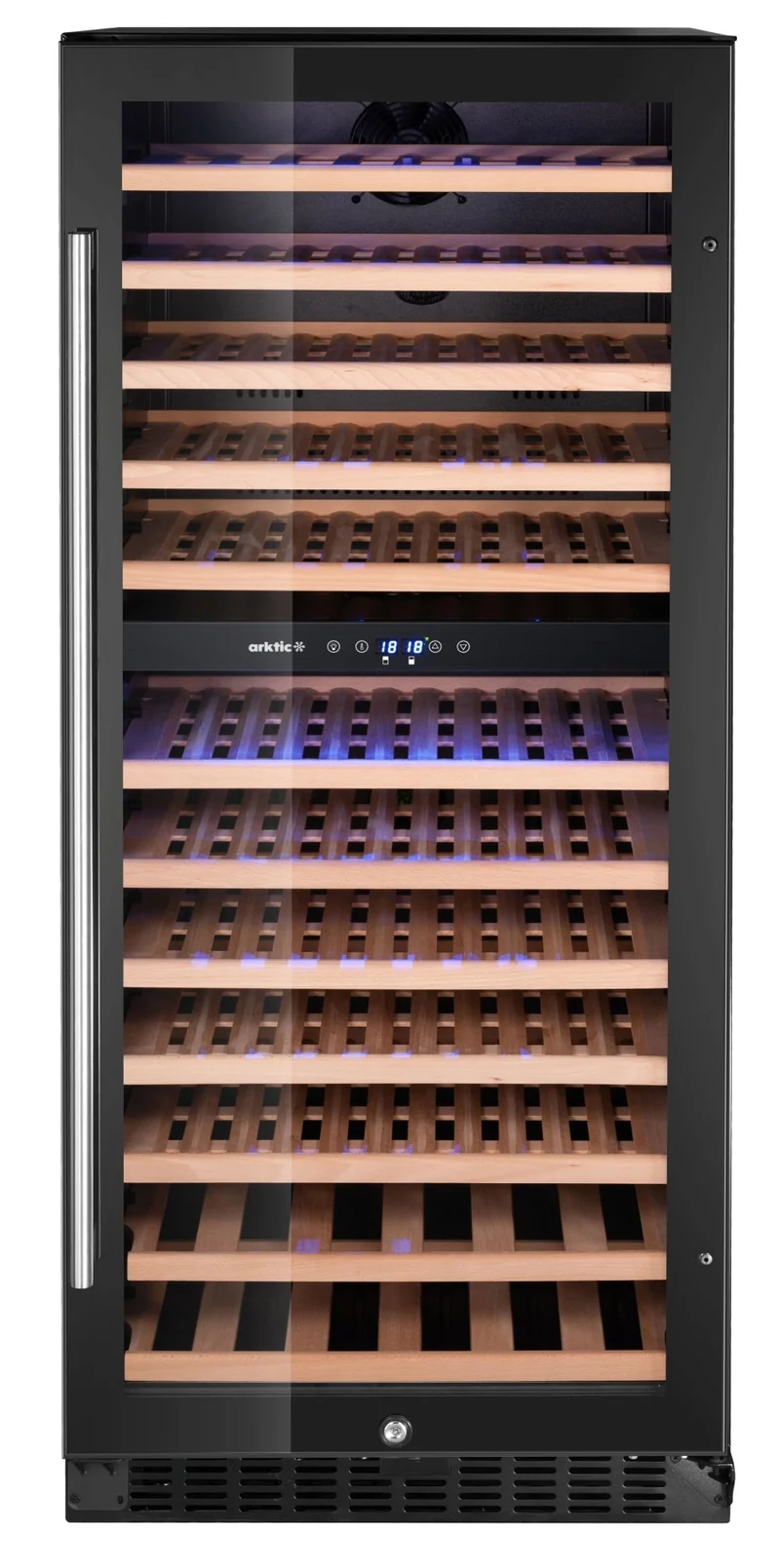 Arktic Weinkühlschrank / Wein-Klimaschrank für 124 Flaschen - 2 Zonen