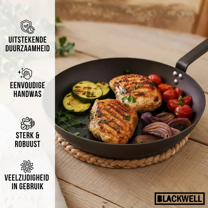 Blackwell Bratpfanne Carbonstahl Ø 20 cm – ohne Antihaftbeschichtung
