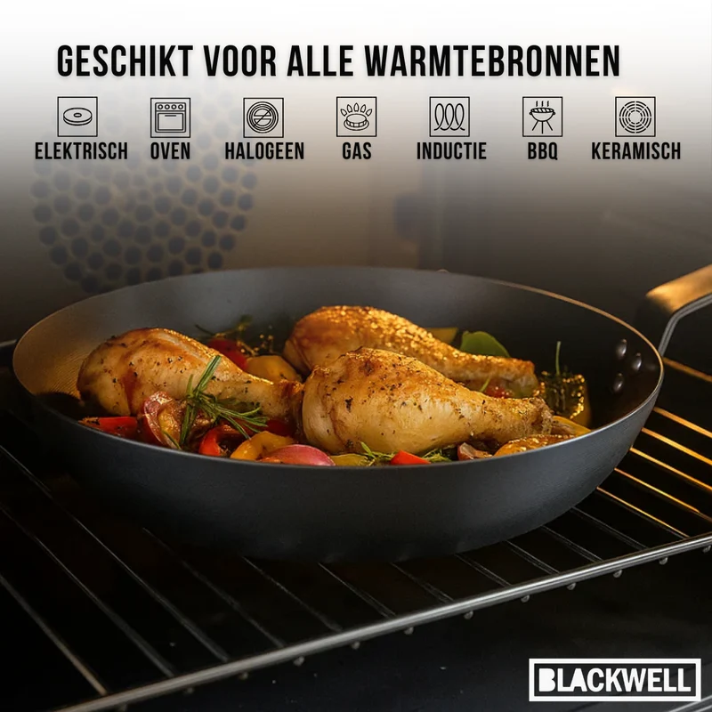 Blackwell Bratpfanne Carbonstahl Ø 20 cm – ohne Antihaftbeschichtung