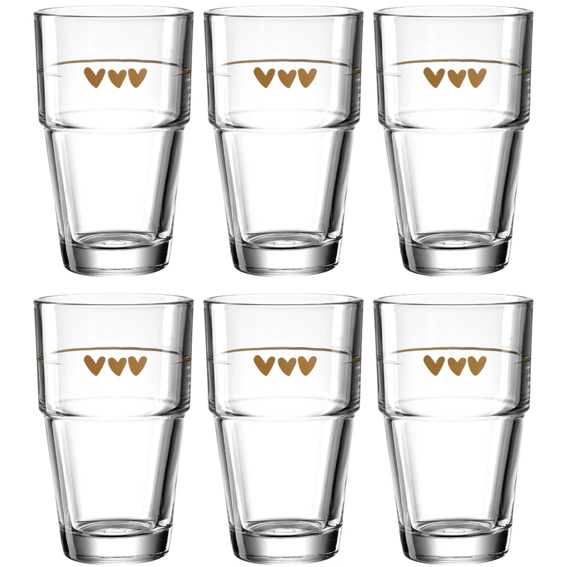 Becher SOLO 410 ml Herzen 6er-Set