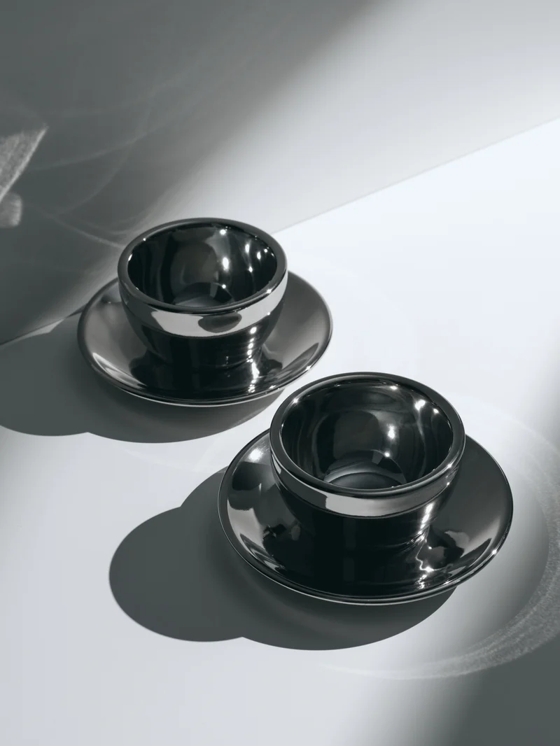 Cappuccino, chrome, set of 2